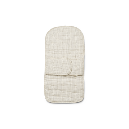 Verschoningsmat - Biologisch katoen - Deep lake check - MarMar Copenhagen gevouwen