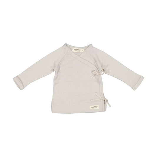 MarMar Copenhagen - Tut Wrap Wool Rib Top - Wikkeltruitje - 100% merinowol - Pepple