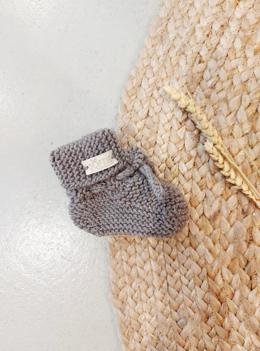 Baby slofjes - Merino wol - Hangemaakt - Softie Baby Musthaves - HUSKS - productfoto - afbeelding 3