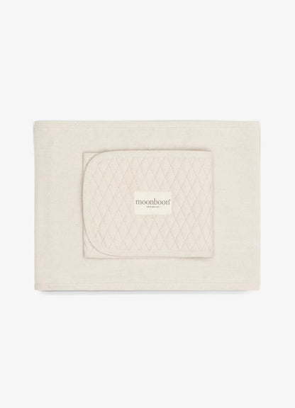 Moonboon - Mattress Fixi - Baby matras fixeerband- 100% biologisch katoen - GOTS - bovenaanzicht