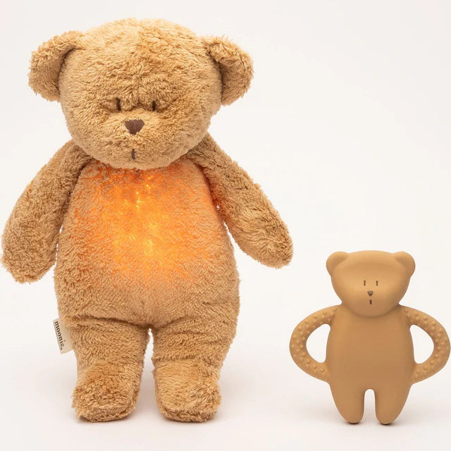 Bijtspeeltje Beer - Teether Bear Cappuccino natur - Natuurrubber - Moonie - productfoto - afbeelding 3