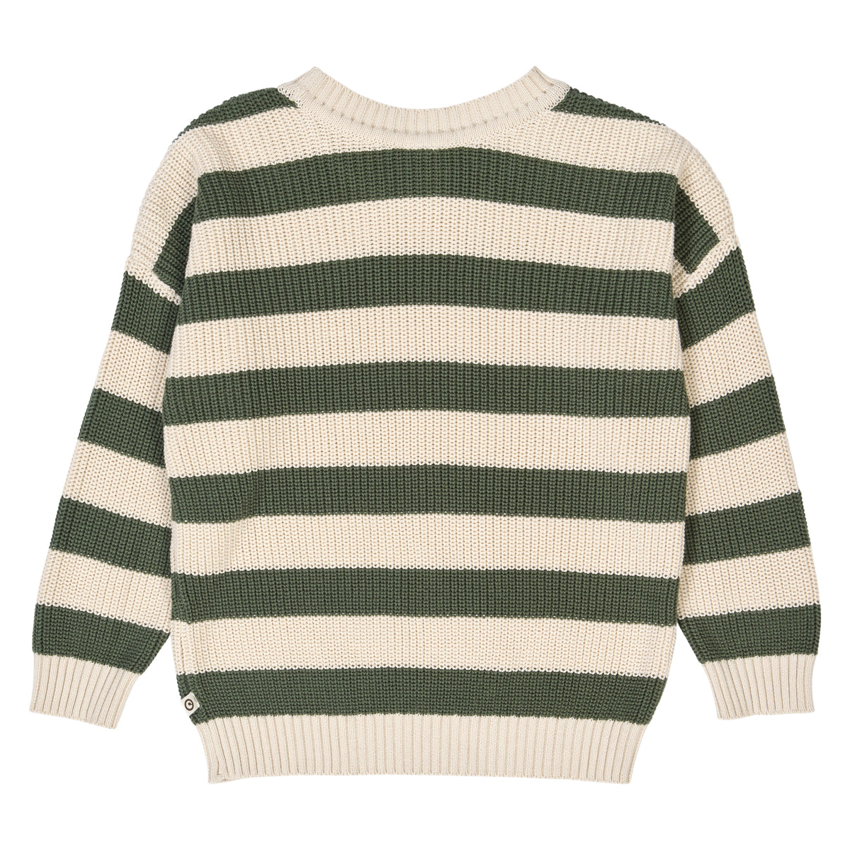Gebreide trui - Stripe - Biologisch katoen - Müsli by Green Cotton achterkant