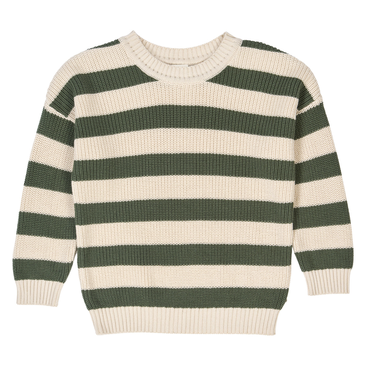 Gebreide trui - Stripe - Biologisch katoen - Müsli by Green Cotton voorkant
