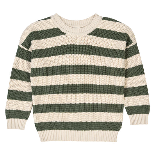 Gebreide trui - Stripe - Biologisch katoen - Müsli by Green Cotton voorkant
