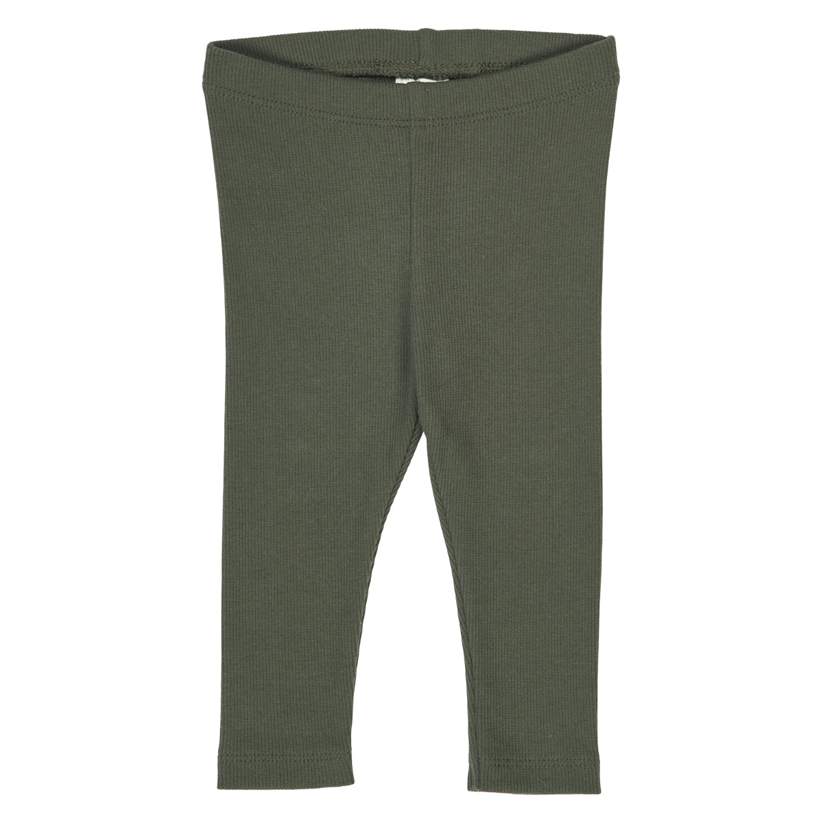Müsli by Green Cotton - Cozy me rib leggings baby - Deep green - Biologisch katoen - Groen voorkant