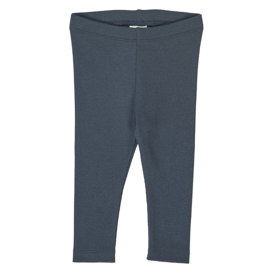 Müsli by Green Cotton - Cozy me rib leggings baby - Night blue - Biologisch katoen mix - voorkant