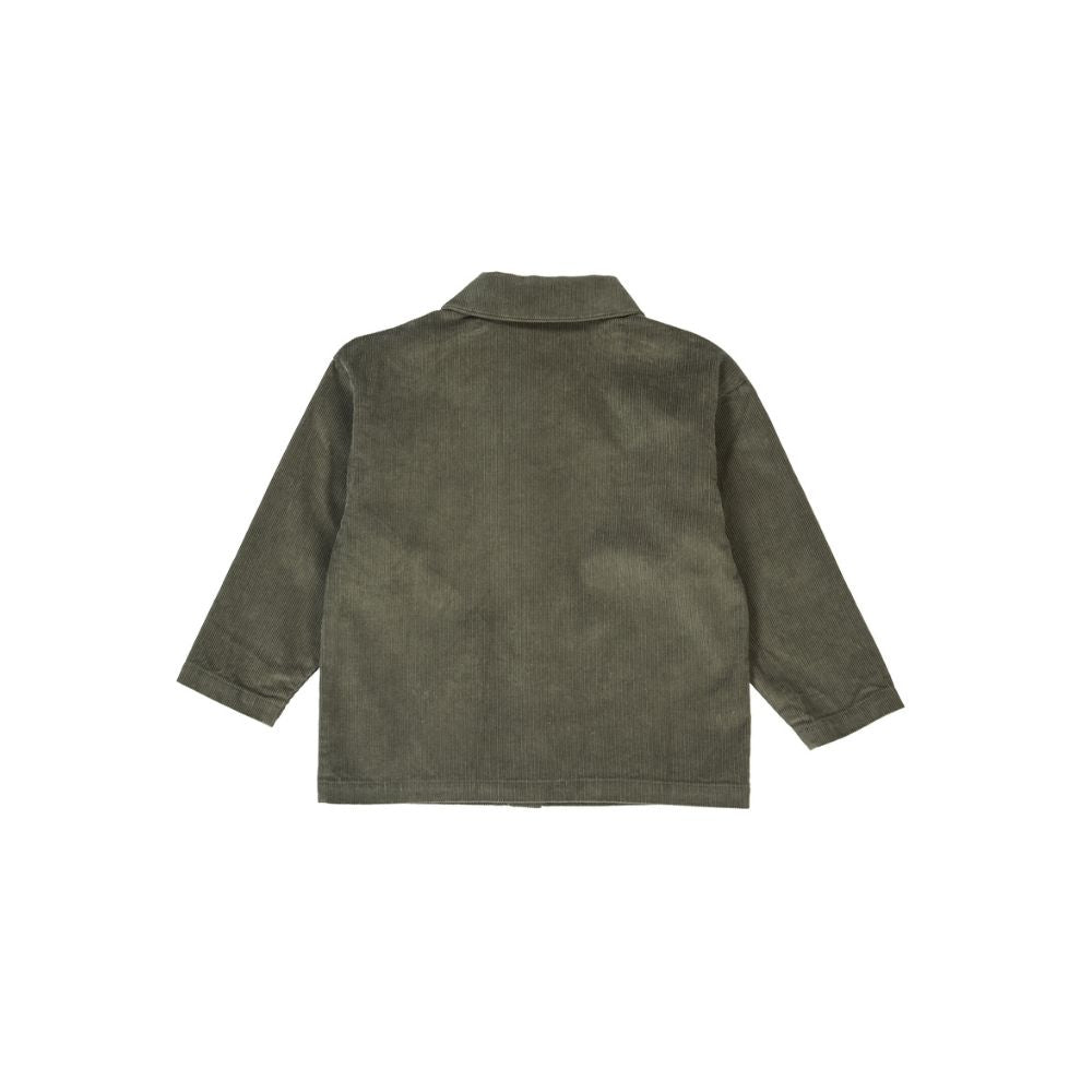 Overhemd top - Corduroy - Biologisch katoen - Deep green/groen -  Müsli by Green Cotton achter