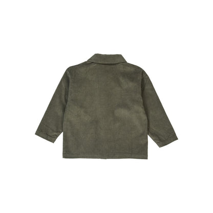 Overhemd top - Corduroy - Biologisch katoen - Deep green/groen -  Müsli by Green Cotton achter