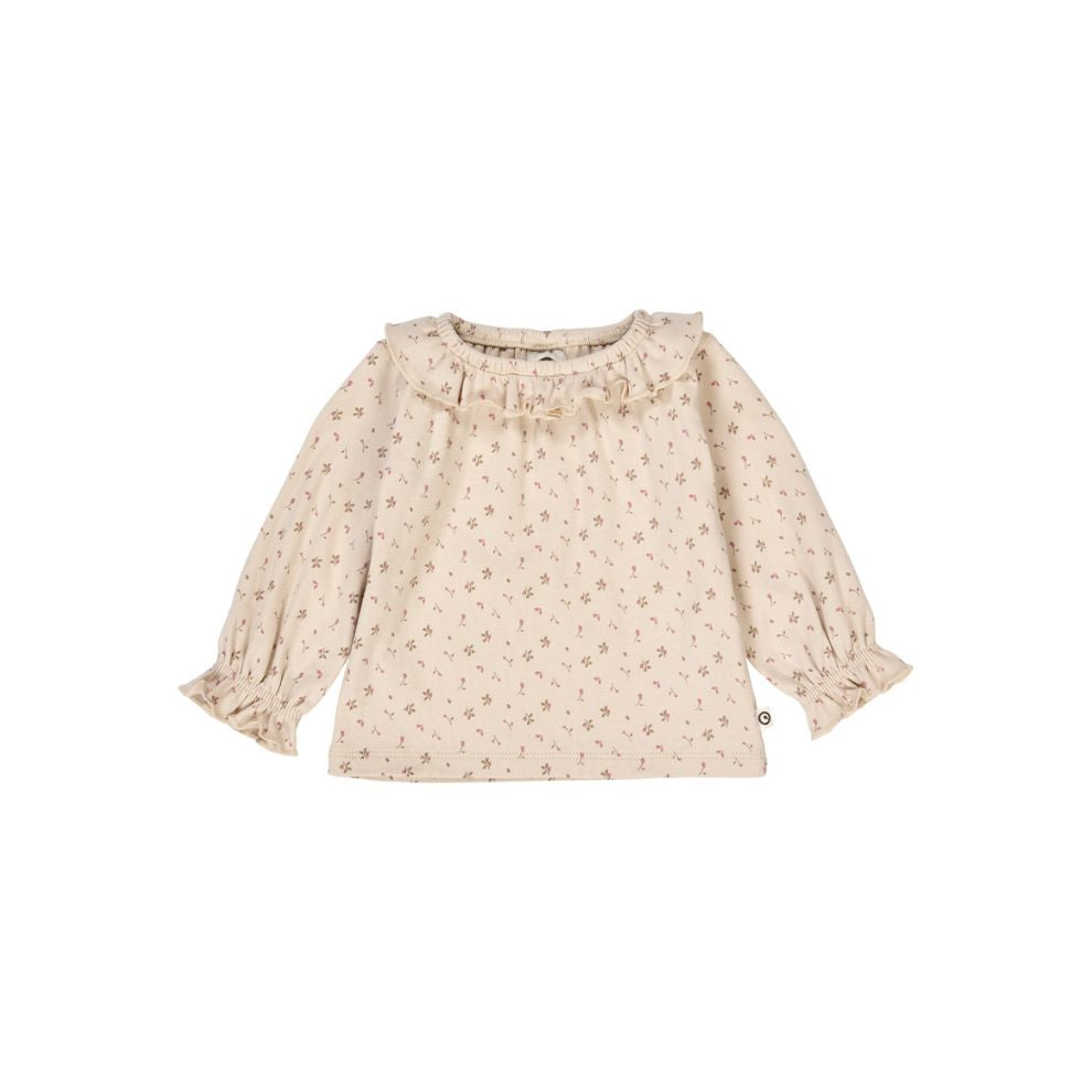 Top lange mouw - Biologisch katoen - Aster/bloemenprint -  Müsli by Green Cotton voor