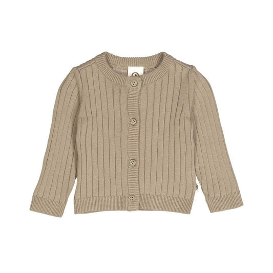 Müsli by Green Cotton - Knit rib cardigan baby - Gebreid vestje - 100% katoen voorkant