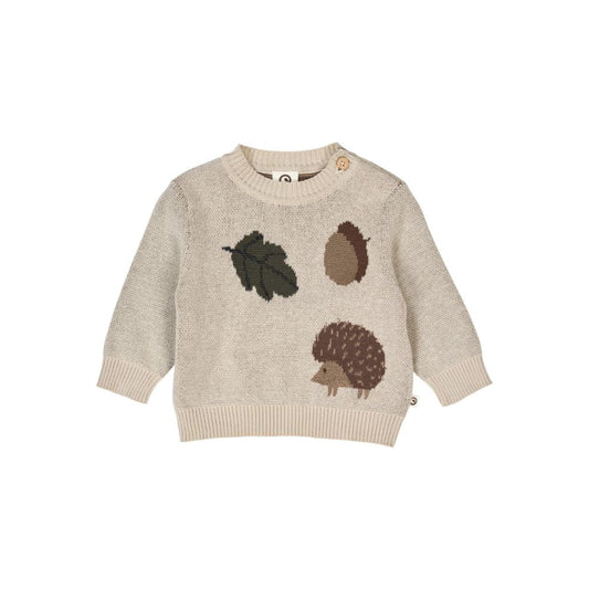 Gebreide trui baby - Biologisch katoen - Acorn -  Müsli by Green Cotton voor