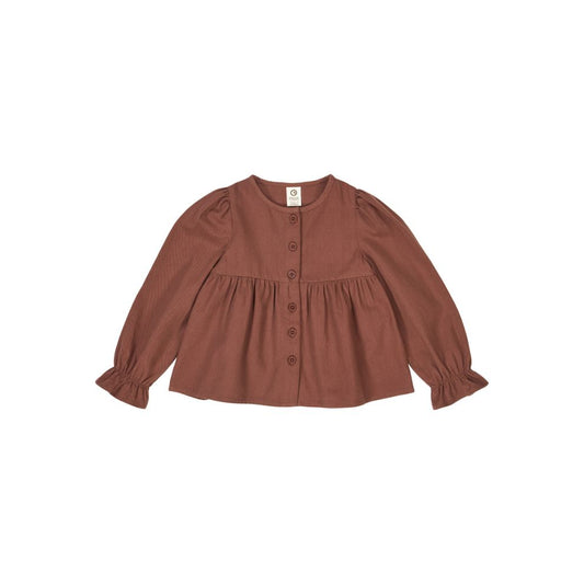 Twill blouse - Biologisch katoen – Root/steenrood –  Müsli by Green Cotton voor