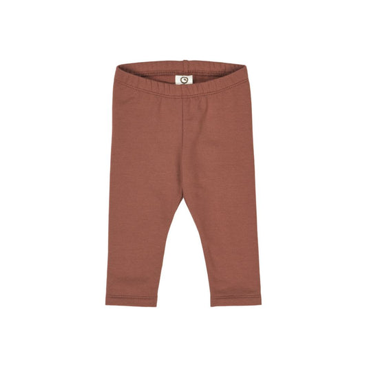 Baby legging - Cozy me - Biologisch katoen - Root/steenrood -  Müsli by Green Cotton voor