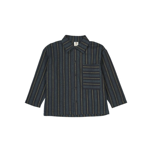 Overhemd top - Woven stripe - Biologisch katoen - Donkerblauw -  Müsli by Green Cotton voor
