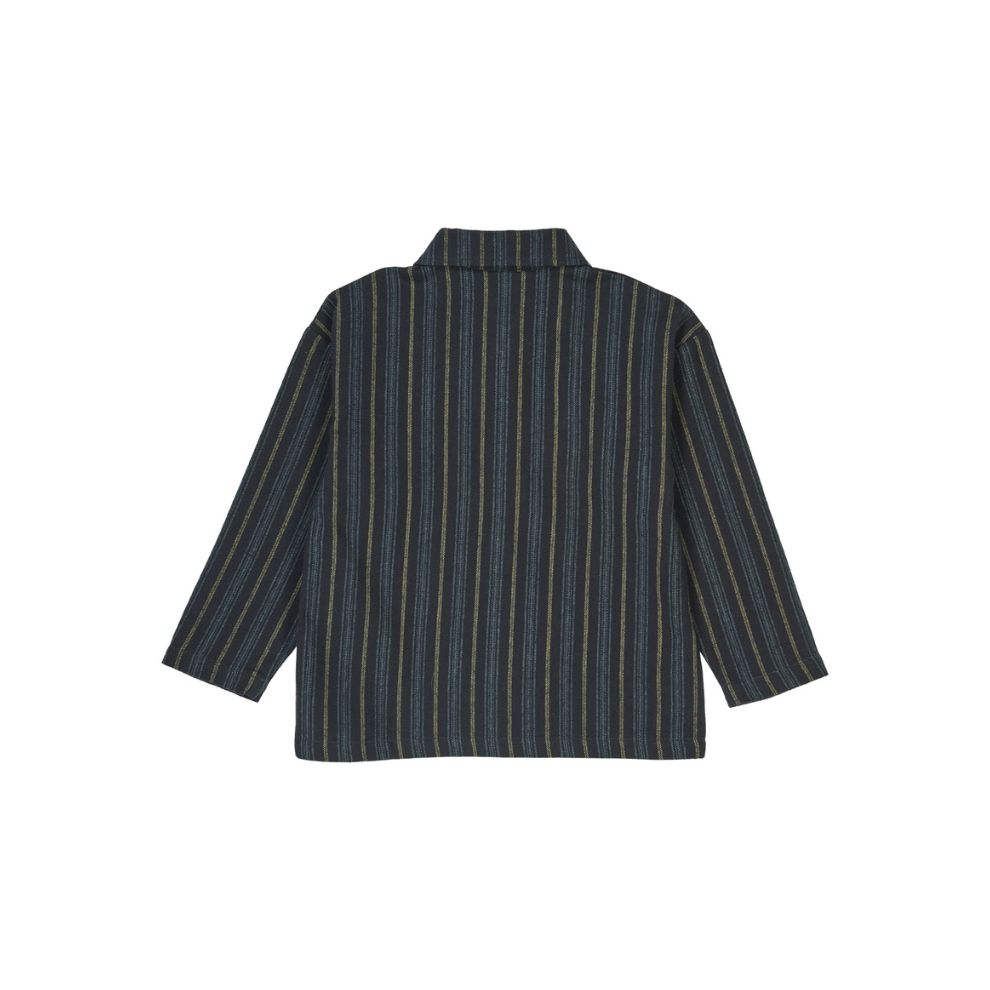 Overhemd top - Woven stripe - Biologisch katoen - Donkerblauw -  Müsli by Green Cotton achter