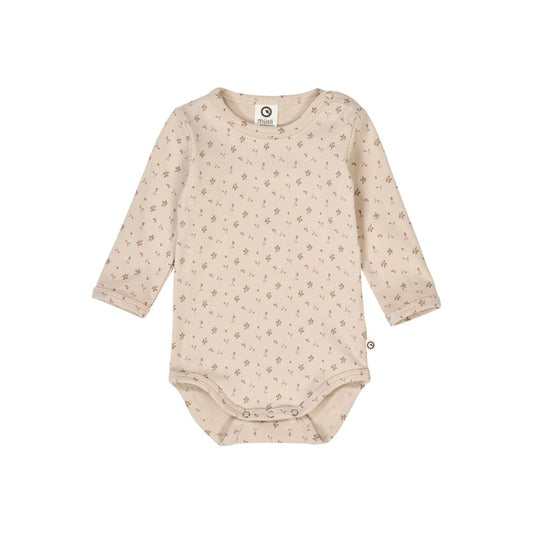 Romper lange mouw - Biologisch katoen - Aster/Bloemenprint -  Müsli by Green Cotton voor