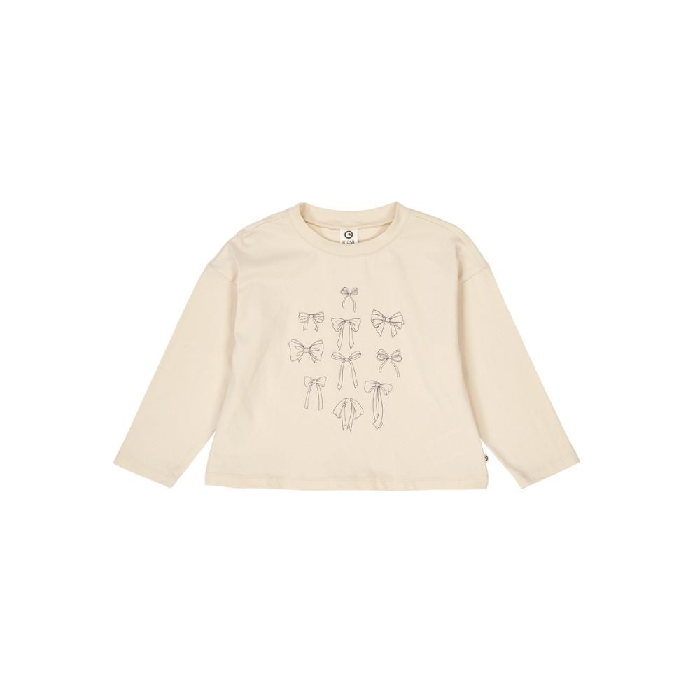 Top lange mouw - Bow - Oak/ecru - Biologisch katoen -  Müsli by Green Cotton voor