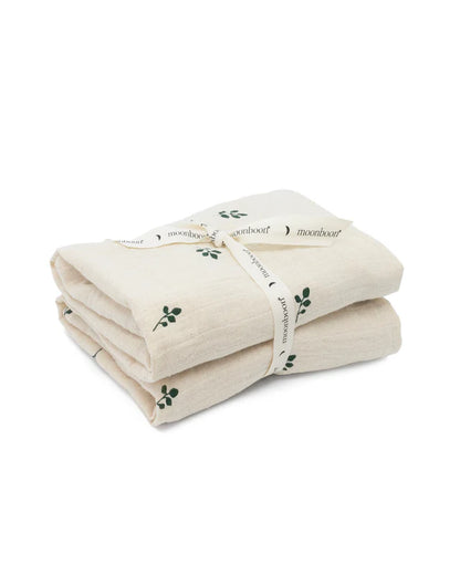 Hydrophile Tücher - 2er-Pack - Over the Moon - 65x65 cm - Bio-Baumwolle - Moonboon