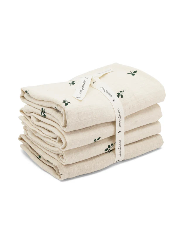 Hydrofiele doeken - Organic Muslins - 65x65cm - 4 pack - Biologisch katoen - Moonboon - verpakking