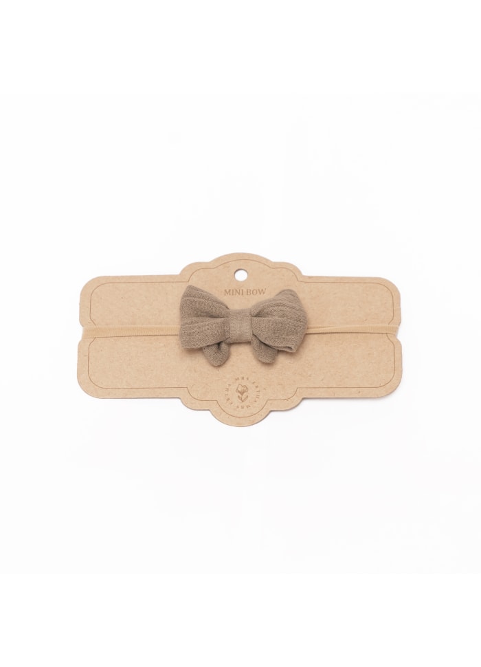 Baby haarbandje met strik - Biologisch katoen - Olive - Mrs Ertha