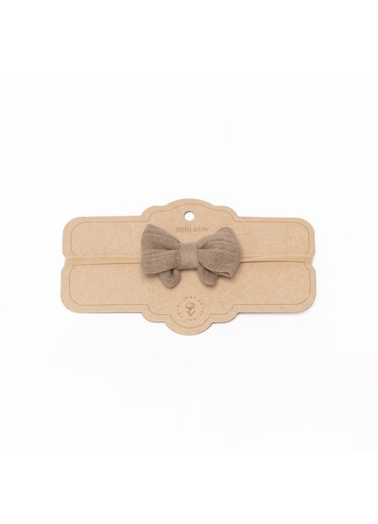 Baby haarbandje met strik - Biologisch katoen - Olive - Mrs Ertha