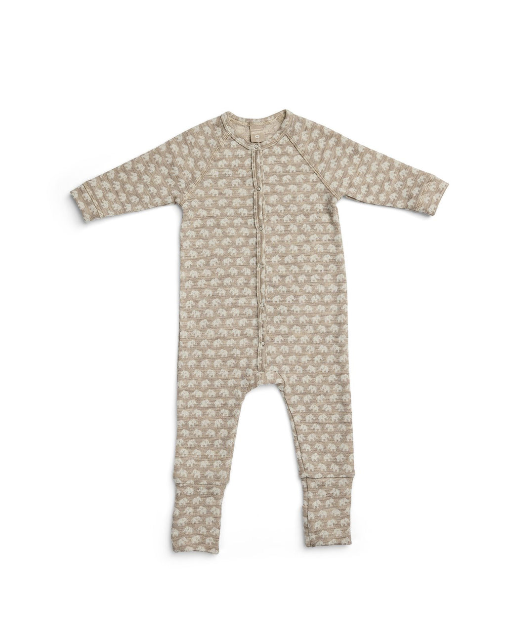 Pyjama / boxpakje Olifantjes - Light Nature Elephants – 100% merinowol - SmallStuff