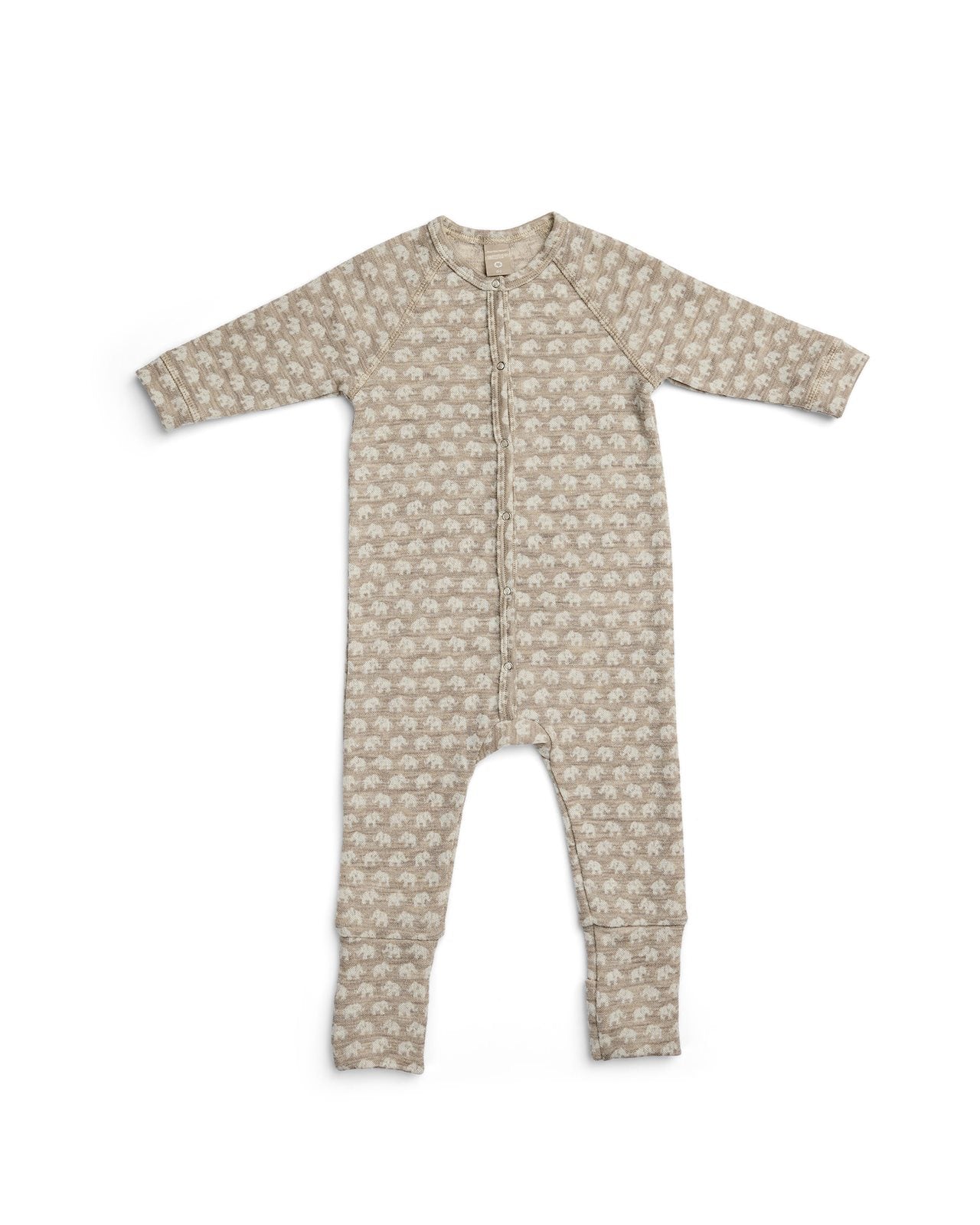 Pyjama / boxpakje Olifantjes - Light Nature Elephants – 100% merinowol - SmallStuff