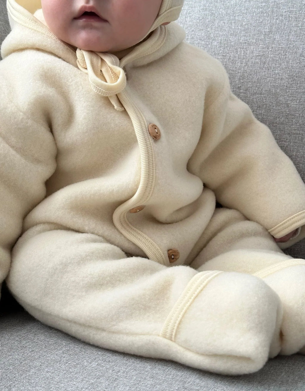 Buitenpak/jumpsuit - Biologische Wol fleece - Engel Natur