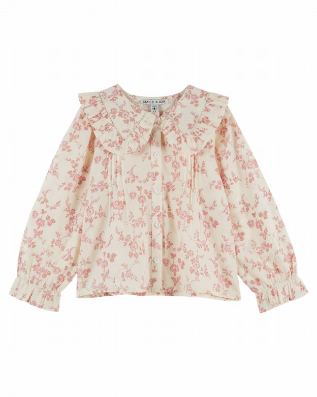 Blouse met volantkraag - Rosalie - Biologisch katoen - Emile et Ida - voorkant
