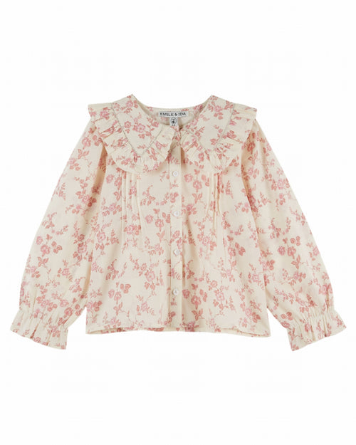 Blouse met volantkraag - Rosalie - Biologisch katoen - Emile et Ida - voorkant