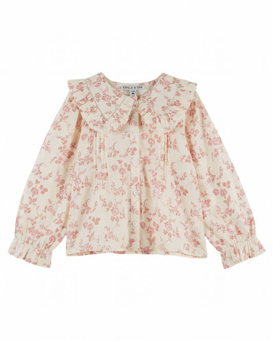 Blouse met volantkraag - Rosalie - Biologisch katoen - Emile et Ida - voorkant