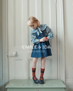 Blouse met kraag en strikdetail - Carreaux Célestine - Emile et Ida - productfoto - afbeelding 3