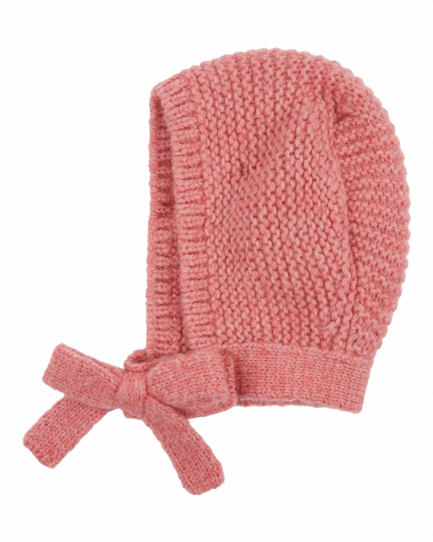 Gebreide capuchon met strik - Merinowol en Mako-katoen - Emile et Ida De Capuche Noe - productfoto - afbeelding 2