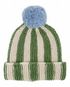 Gestreepte wollen muts met pompon - Olive & Blush - Emile et Ida - productfoto
