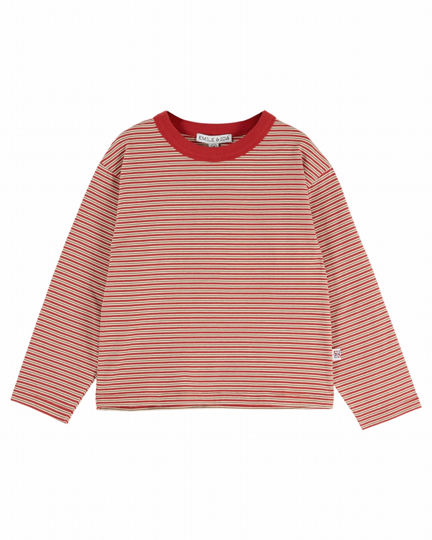Gestreepte longsleeve - Feu - Biologisch katoen - Emile et Ida - productfoto - afbeelding 4