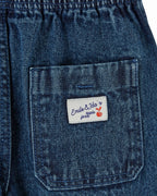 Soepele denim broek met elastische taille - Donkerblauw - Pantalon Garcon - Emile et Ida - productfoto