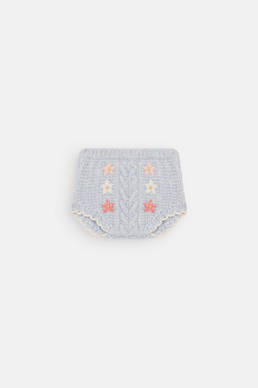 Top Bottom Mony – Gebreide Babyset Lichtblauw – Tencel & Alpaca Blend – Louise Misha