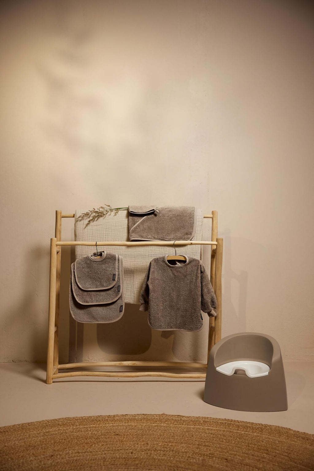 Slabbetje Small - Badstof - 100% katoen - Quax lifestyle stone
