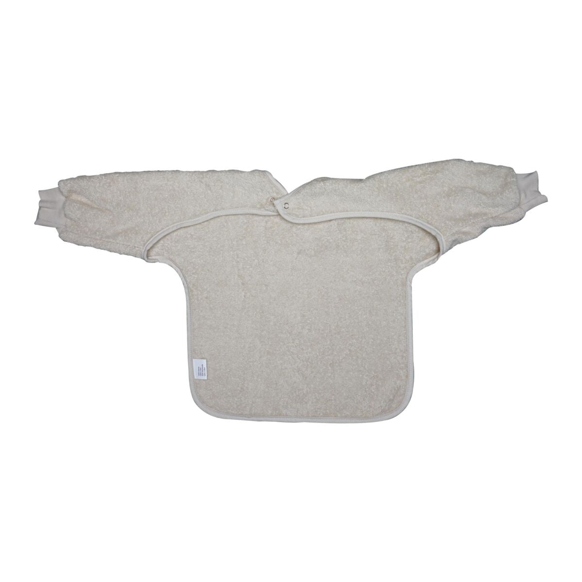 Slabbetje met Mouwen - Badstof - Katoen - Quax clay wit beige achterkant