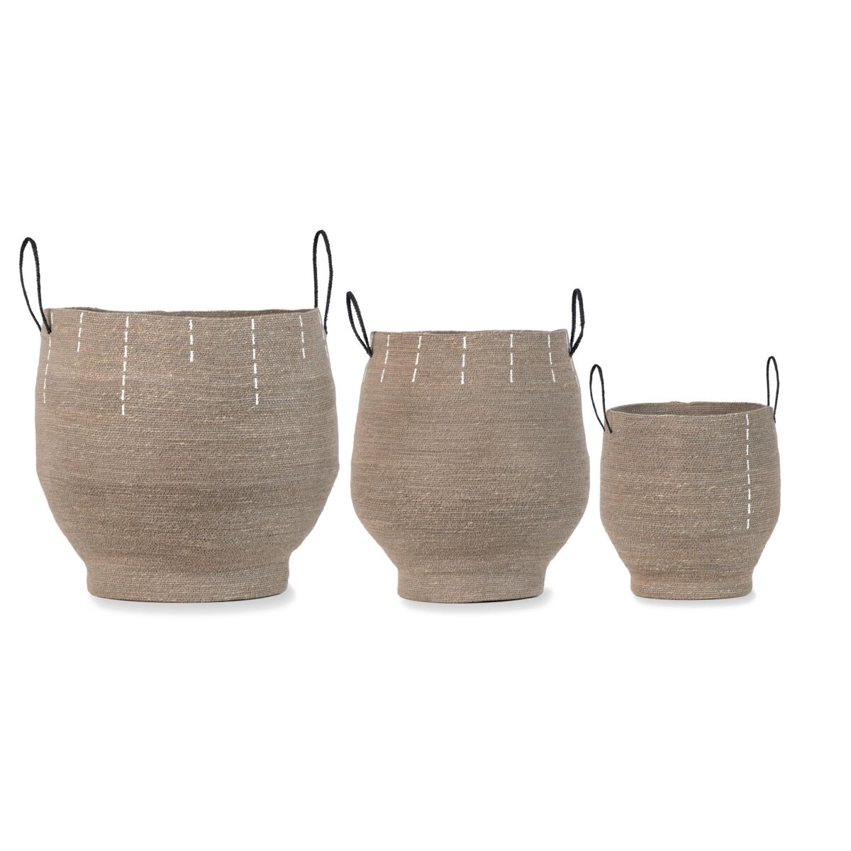 Opbergmanden (set van 3) - Cacao - Zeegras/rieten manden - Quax allemaal
