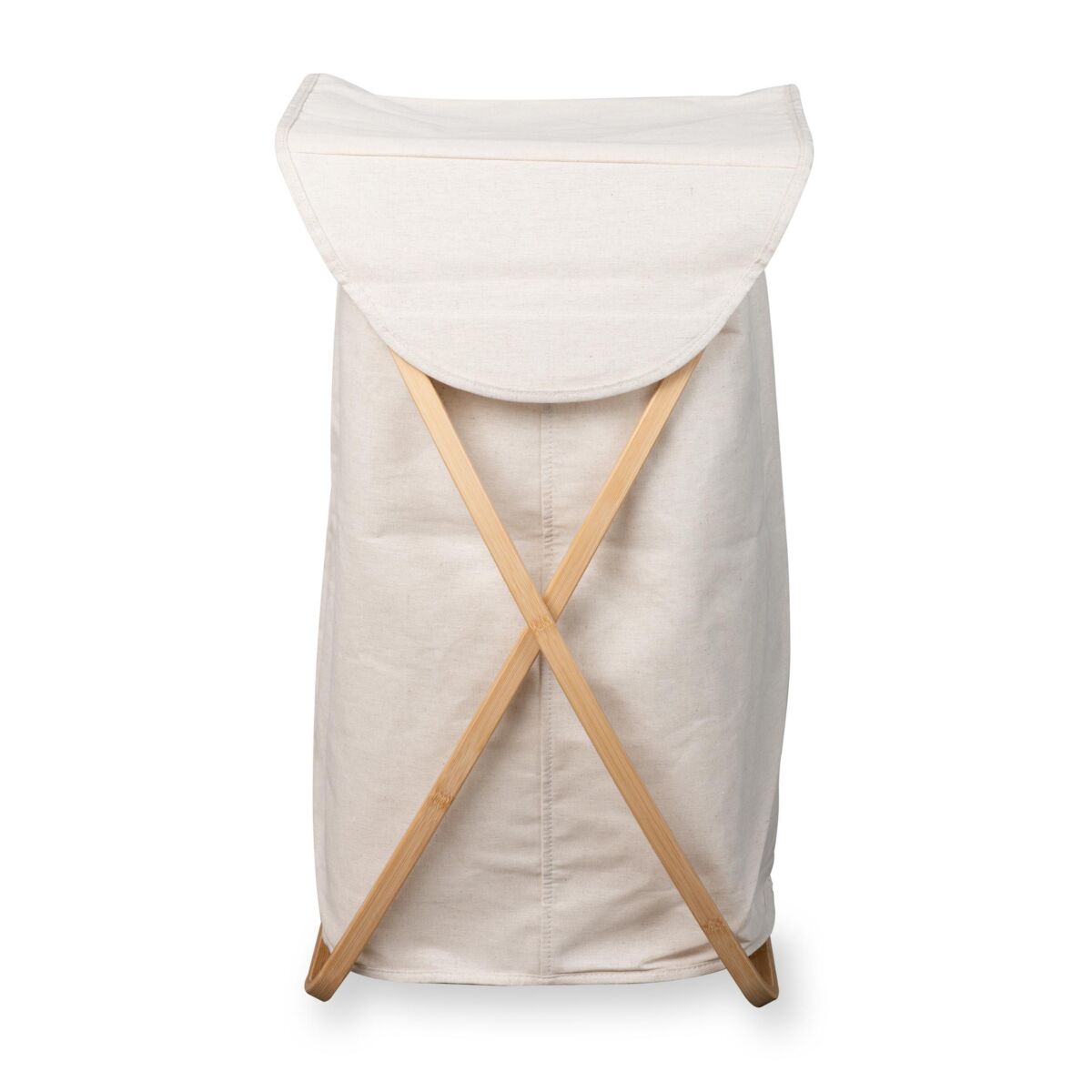 Linnen Wasmand - Opvouwbaar - Beige/Naturel - Quax voorkant