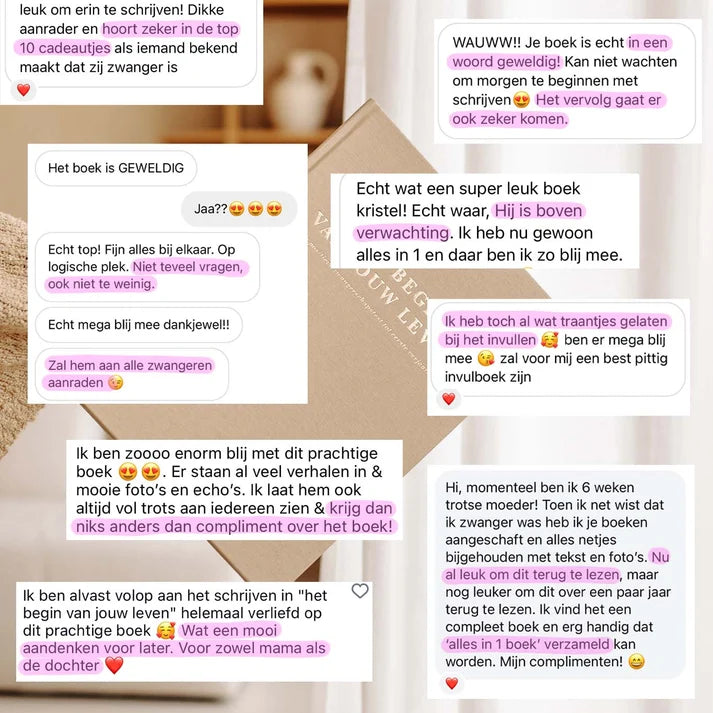 Het begin van jouw leven – All-in-One Pregnancy and Baby Memory Book from 0 to 1 Year – Birth Lines
