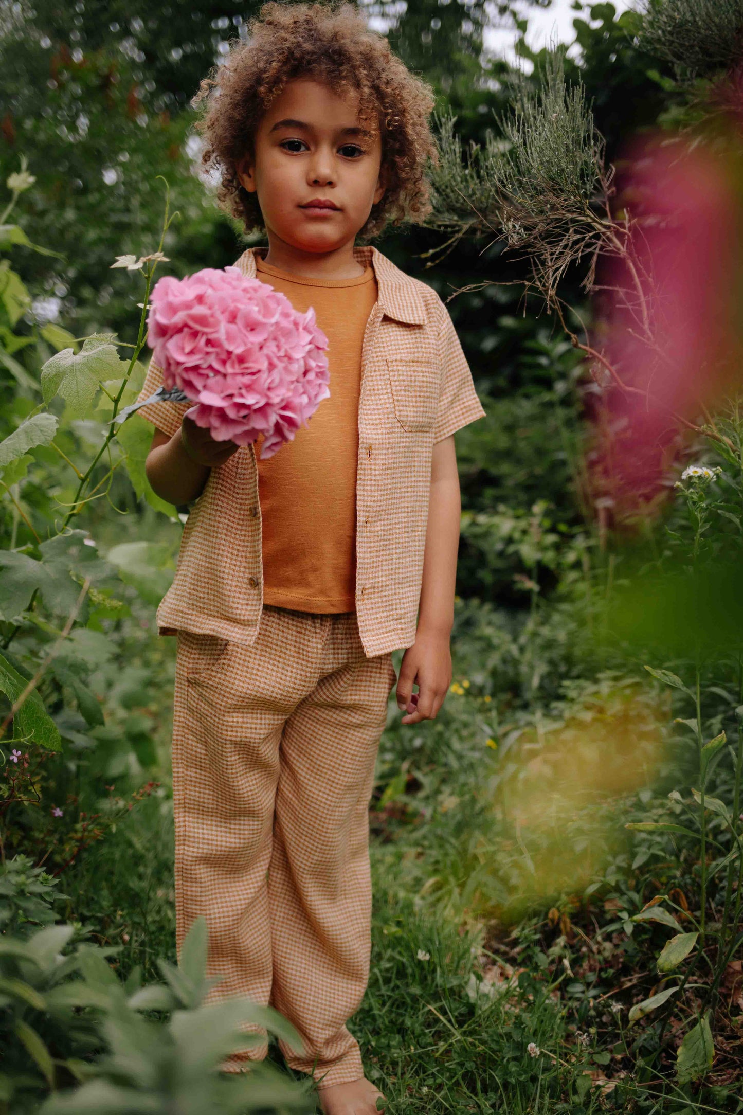 Broekje Pete - Linnen/Katoen - Square Brown/Bruin - Riffle Amsterdam kind