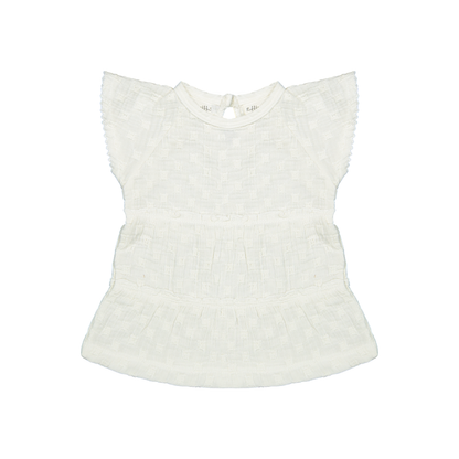 Jurkje Adele - Biologisch katoen - Woven white embroidery - Riffle Amsterdam voor