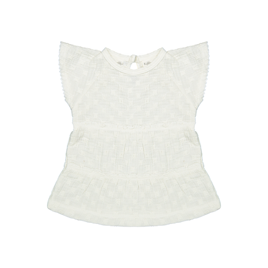 Jurkje Adele - Biologisch katoen - Woven white embroidery - Riffle Amsterdam voor