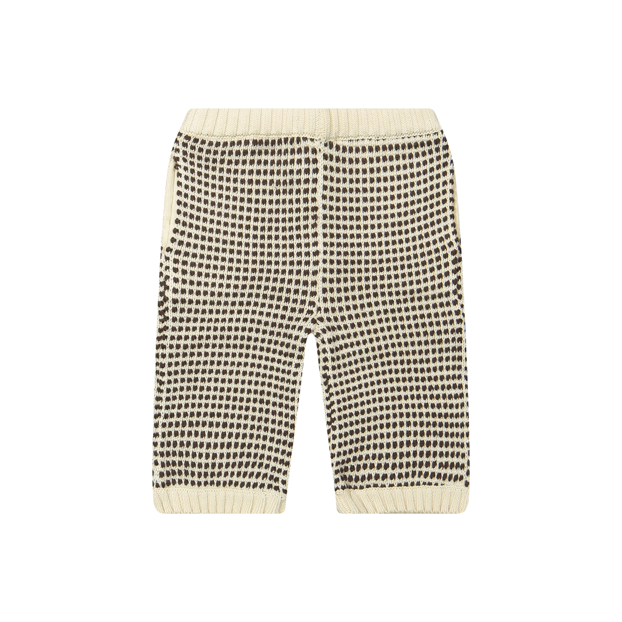 Gebreid broekje Pyke - Two Tone Knit Chocolate Brown - 100% biologisch katoen - Riffle Amsterdam