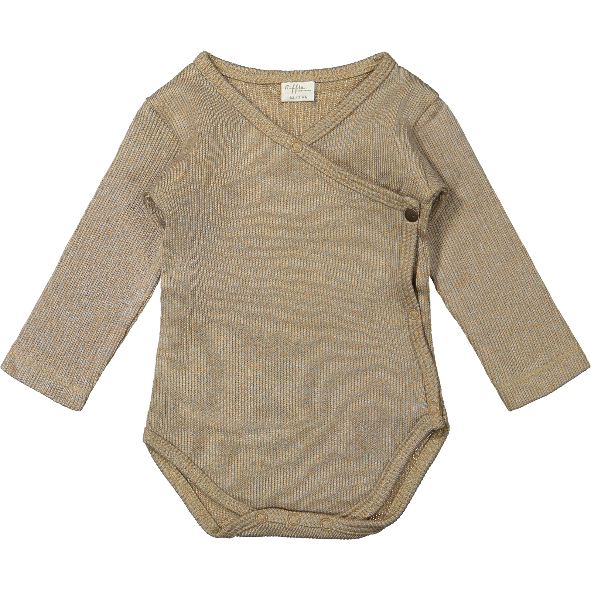 Overslag romper - Lasse - Biologisch katoen - Knitted combo blue - Riffle Amsterdam