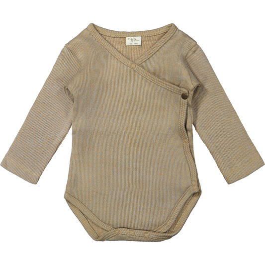 Overslag romper - Lasse - Biologisch katoen - Knitted combo blue - Riffle Amsterdam