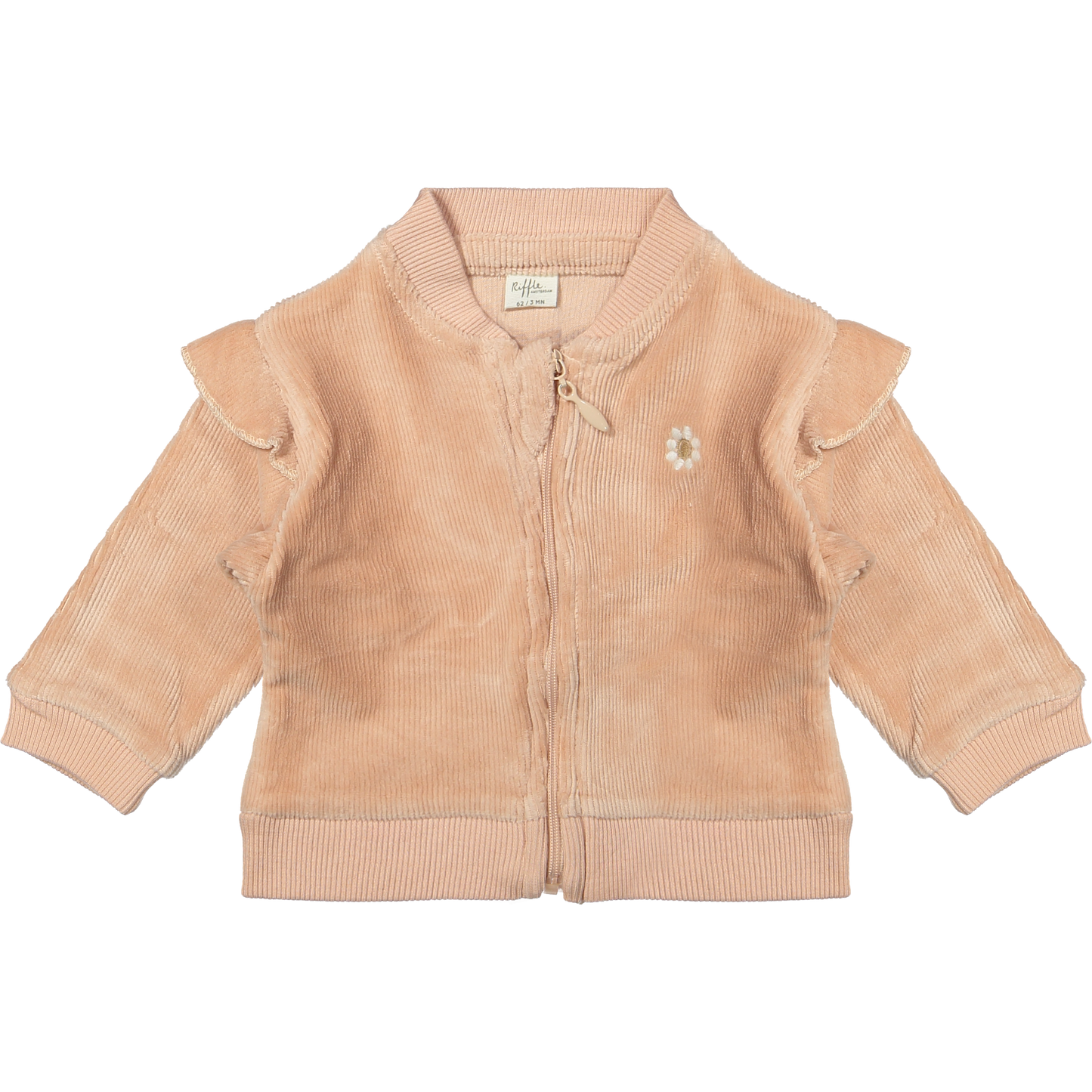 Vestje/jasje Noel - Corduroy rib pink - Biologisch katoen - Riffle Amterdam product