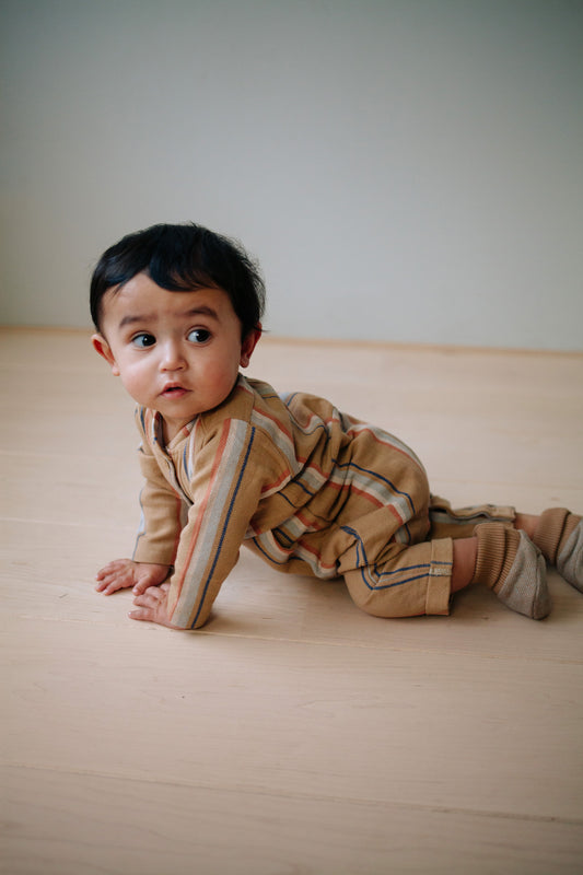 Jumpsuit Sara - Woven stripe - Biologisch katoen - Riffle Amsterdam lifestyle